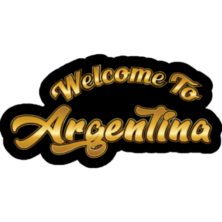 Welcome To Argentina Lettering Sticker