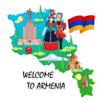 Welcome To Armenia Map Sticker