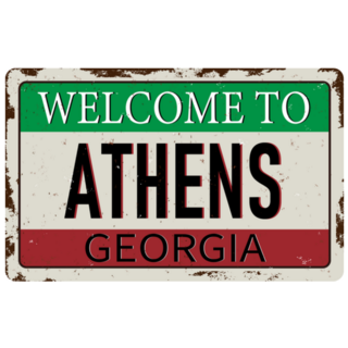 Welcome To Athens Georgia Vintage Rusty Sticker