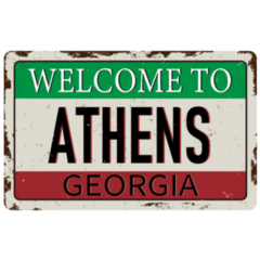 Welcome To Athens Georgia Vintage Rusty Sticker