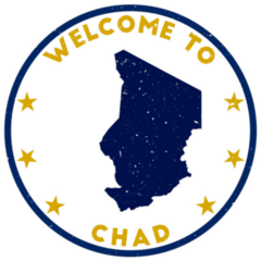Welcome To Chad Stamp Sticker