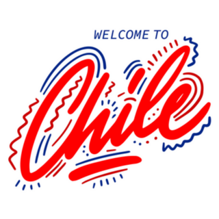 Welcome To Chile Beautiful Typography Sticker