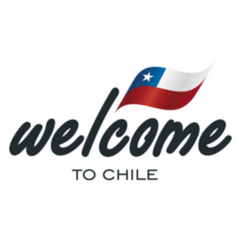 Welcome To Chile Flag Lettering Sticker