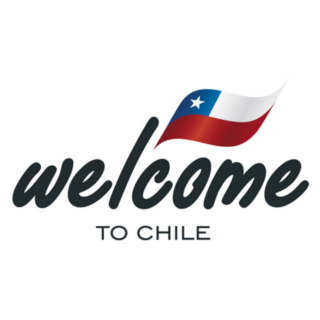 Welcome To Chile Flag Lettering Sticker