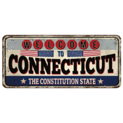 Welcome To Connecticut Vintage Rusty Sticker