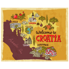 Welcome To Croatia Map Sticker