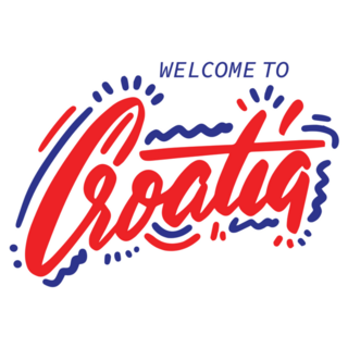Welcome To Croatia Typography Sticker
