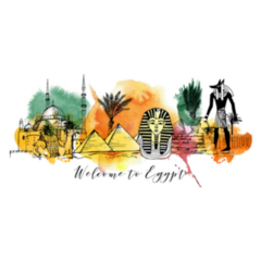 Welcome To Egypt Colorful Paint Sticker