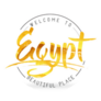 Welcome To Egypt Lettering In Gold Sticker