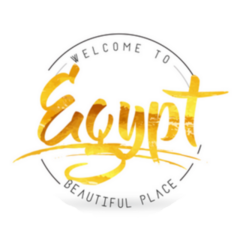 Welcome To Egypt Lettering In Gold Sticker