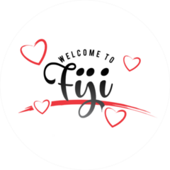 Welcome To Fiji Hearts Sticker