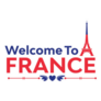 Welcome To France Lettering Logo Sticker