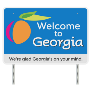 Welcome To Georgia Road Sign Sticker