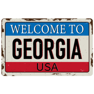 Welcome To Georgia USA Vintage Rusty Sticker