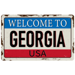 Welcome To Georgia USA Vintage Rusty Sticker