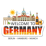 Welcome To Germany Lettering Landmarks Culture Sticker