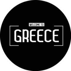 Welcome To Greece Calligraphy Sticker