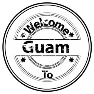 Welcome To Guam Country Grunge Stamp Sticker