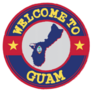 Welcome To Guam With Map Outline Sticker