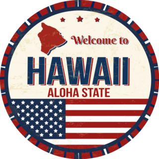 Welcome To Hawaii Aloha State US Sticker