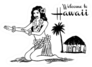 Welcome To Hawaii Hula Dancer Sticker