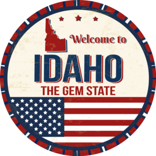 Welcome To Idaho American Sticker