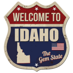Welcome To Idaho Vintage Street Sign Sticker