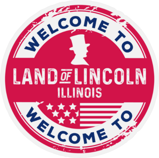 Welcome To Illinois Land Of Lincoln Sticker