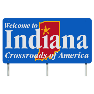 Welcome To Indiana Road Sign Sticker