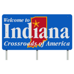 Welcome To Indiana Road Sign Sticker