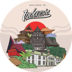 Welcome To Indonesia Landmark Sticker