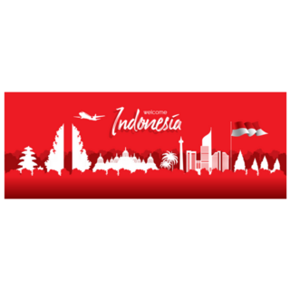 Welcome To Indonesia Landmarks Sticker