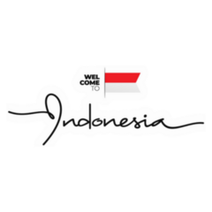 Welcome To Indonesia Modern Calligraphic Sticker