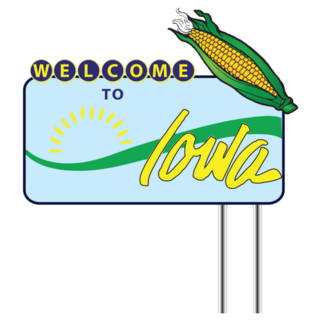 Welcome To Iowa Sign Sticker