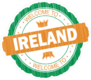 Welcome To Ireland Flag Stamp Sticker