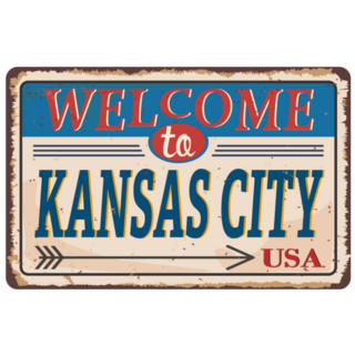 Welcome To Kansas City Vintage Sign Sticker
