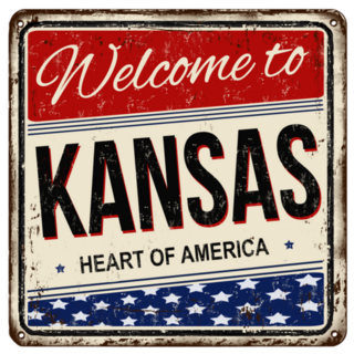 Welcome To Kansas Sign Sticker