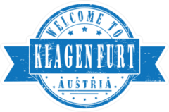 Welcome To Klagenfurt, Austria Ribbon Stamp Sticker
