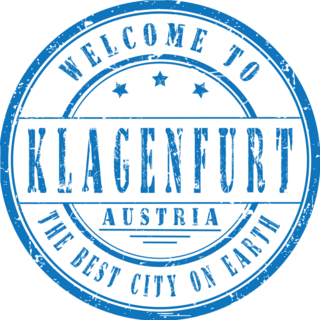 Welcome To Klagenfurt, Austria Stamp Sticker