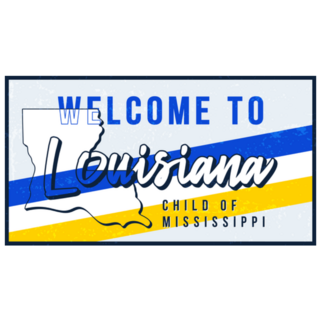 Welcome To Louisiana State Sticker