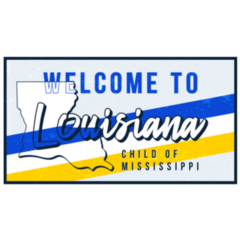 Welcome To Louisiana State Sticker