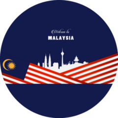 Welcome To Malaysia Sign Flag Sticker