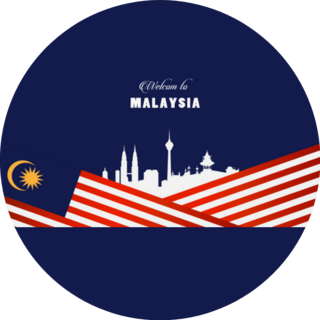 Welcome To Malaysia Sign Flag Sticker