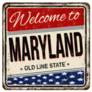 Welcome To Maryland Vintage Rusty Sticker