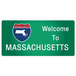 Welcome To Massachusetts Signage Sticker