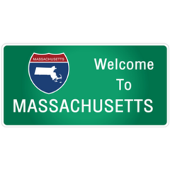 Welcome To Massachusetts Signage Sticker