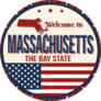 Welcome To Massachusetts The Bay State USA Sticker