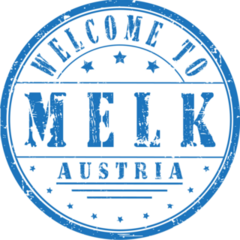 Welcome To Melk Austria Stamp Sticker