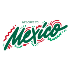 Welcome To Mexico Beautiful Typography Sticker