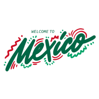 Welcome To Mexico Beautiful Typography Sticker